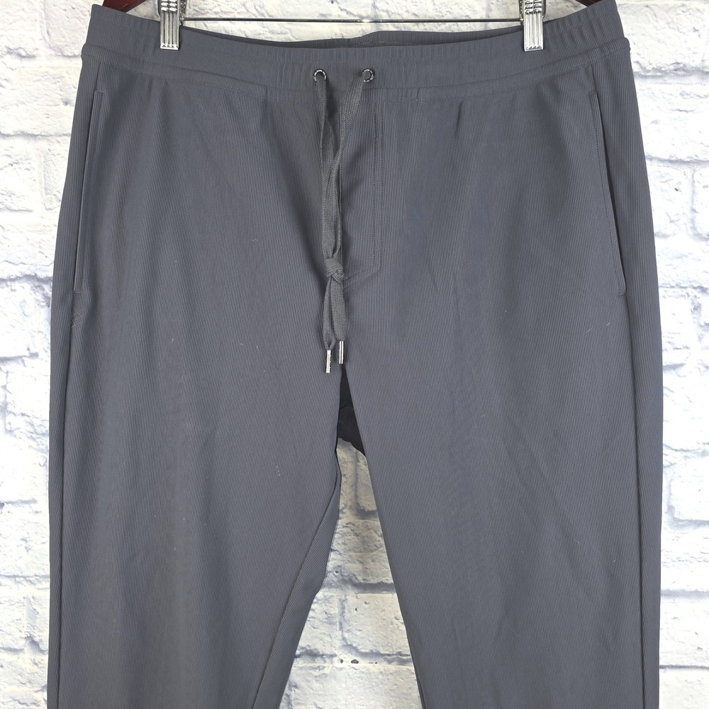 Rhone Commuter Joggers Men Gray Ribbed Drawstring Athletic Pants 38X30 Sz XL‎